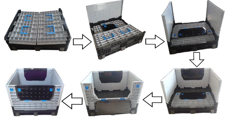 1200*1000*760mm Best Selling large fruit pallet box collapsible plastic pallet box storage box for fruit autoparts