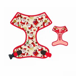 Polyester Padded Christmas Dog Harness Warm And Adorable with Print Pattern