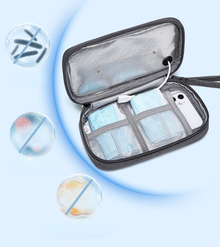 Sterilize 99.9% Solid UVC Light Portable Sanitizer Bag 19*4*11cm