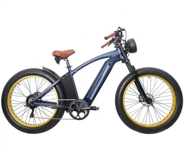 Long Range Beach Cruiser Electric Bike 48V 750W 26 Inch Fat Tire Ebike Beach