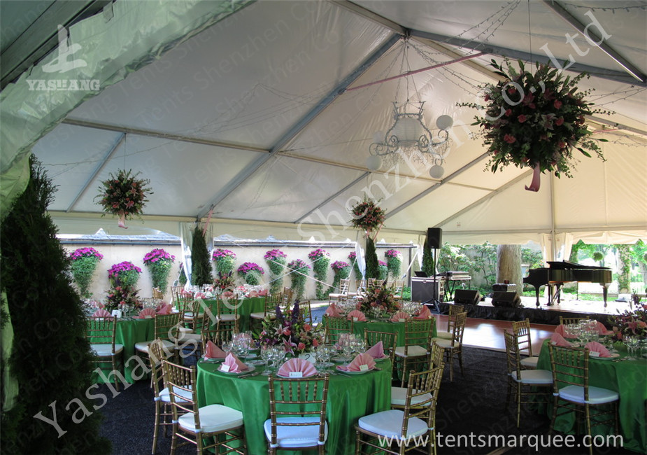 Waterproof Outside Party Tents , Outdoor Canopy Tent White Pvc Fabric Cover