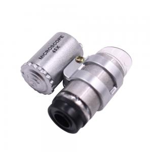 China Mini 45x Microscope Magnifying With LED Light Pocket Jeweler Loupe on sale