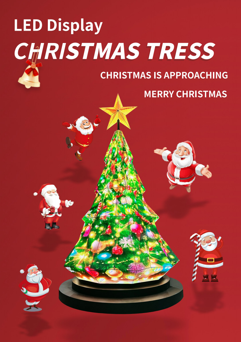 Indoor Creative LED Display Screen Christmas Tree Screen For Stores Events Supermarket