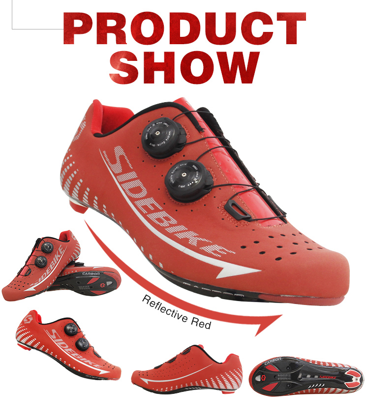 Reflective Tape Road Racing Bike Shoes High Security Excellent Slip Resistance