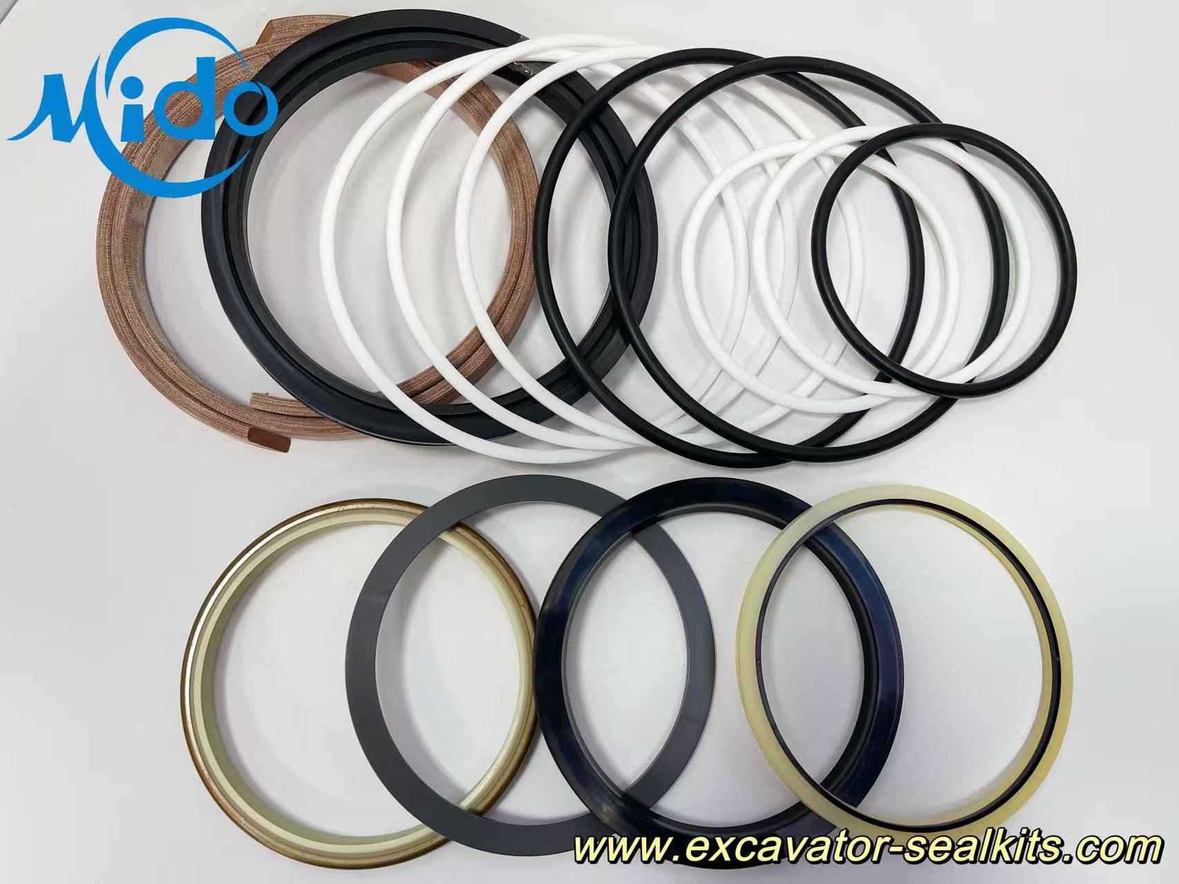 Komatsu Excavator Arm Hydraulic Cylinder Repair Kit | Immediate Shipment 707-98-48610 | Compatible With PC200-8 Models | Full Seal/Gasket/Piston Ring