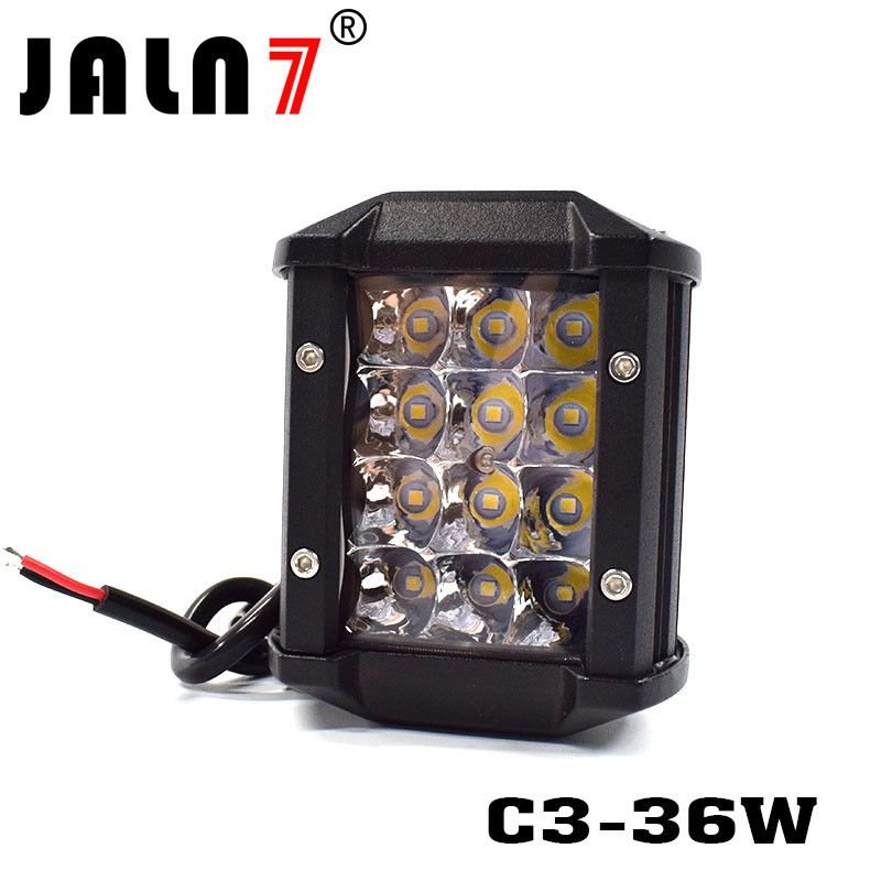 LED Light Bar JALN7 36W 3Rows Spot Beam LED Driving Lamp Super Bright Off Road Lights LED Work Light Boat Jeep