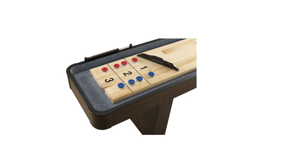 Deluxe 108 Inches Shuffle Game Table Solid Wood Material With Cabinet
