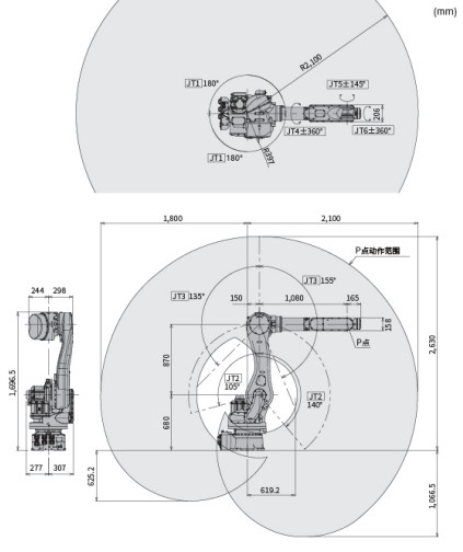 ODM Kawasaki Robot Arm RS080N Programmable Robotic Arm For Handling