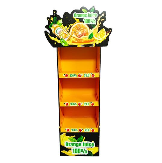 Beverage / Drinks Display Stand , Corrugated Cardboard Display Rack For Retail