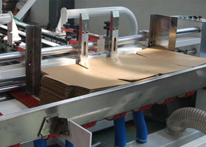 RINO 17KW Automatic Folder Gluer Stitcher Machine , 7ply Carton Folding Gluing Machine