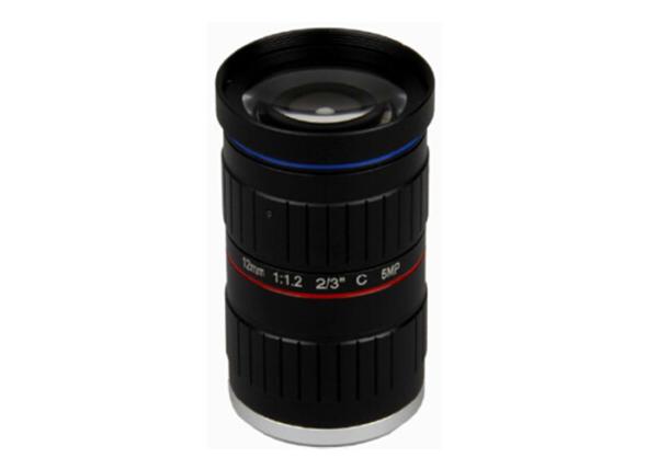 2/3" 12mm F1.2 5Megapixel C Mount Manual IRIS Low Distortion ITS Lens, 12mm