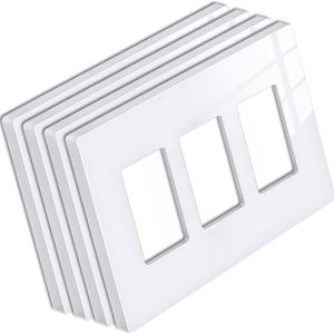 Glossy Finish Screwless 3 Gang Face Plate For Wall Socket