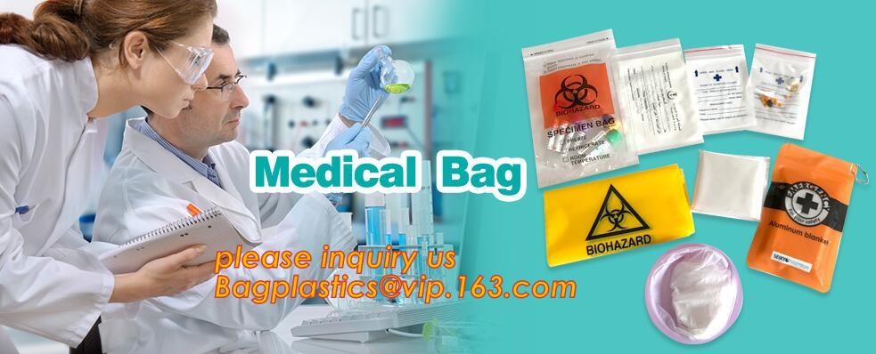 Medical First Aid Kit Empty Bag, medical pill zip lock bag, resealable medical exit bag with Zip lockk for tobacco packs