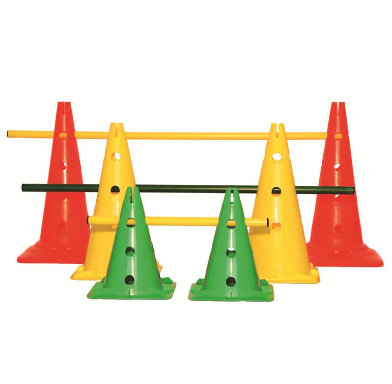 Custom Foldable Hollow Out Tapered Plastic Cones For Football Training