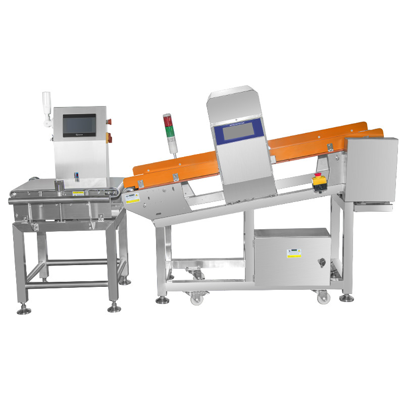 Touch Screen Industry Conveyor Belt Weight Checker Packaging Weighing Stainless Steel Metal Detector