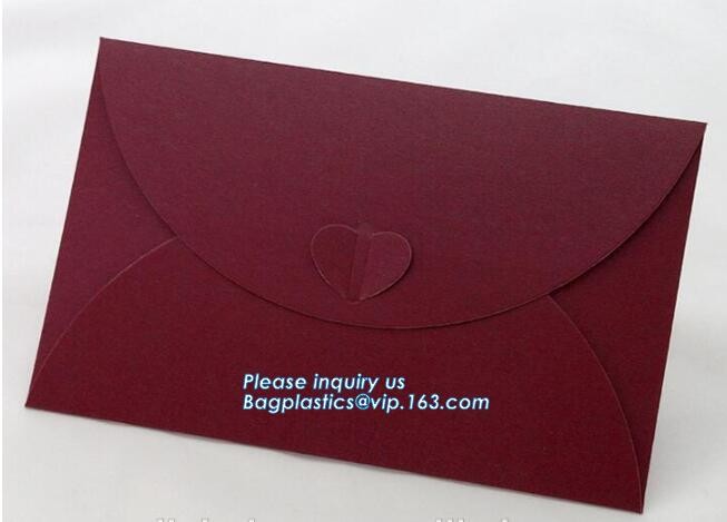 OEM Invitation Black Envelope With Triangle Open, Wholesale Paper Envelope,stamping paper letter envelope and postal car