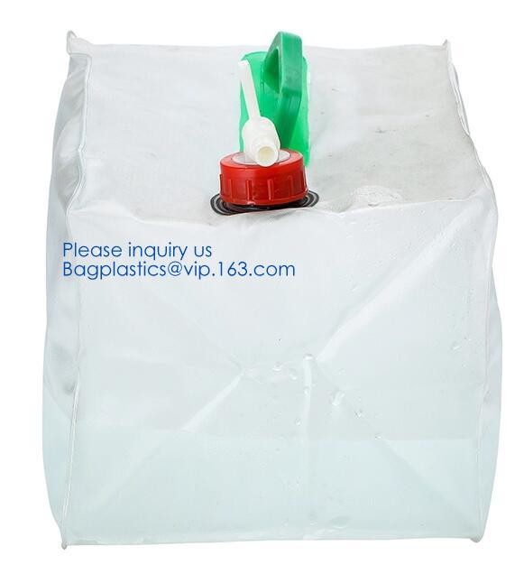 Biodegradable Liquid Packaging Leakage Proof Pouch Custom Custom 1 Gallon Water Bag Foldable Sports Drinking Water Bag
