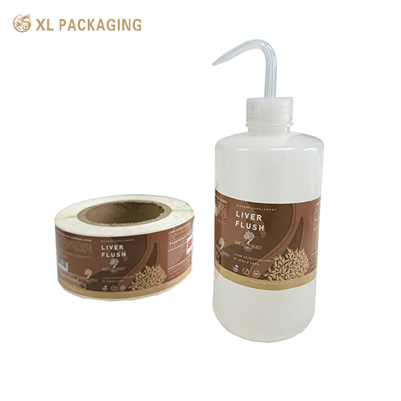 Gold Stamping Waterproof Vinyl Stickers Custom Printing Logo For Bottle Package