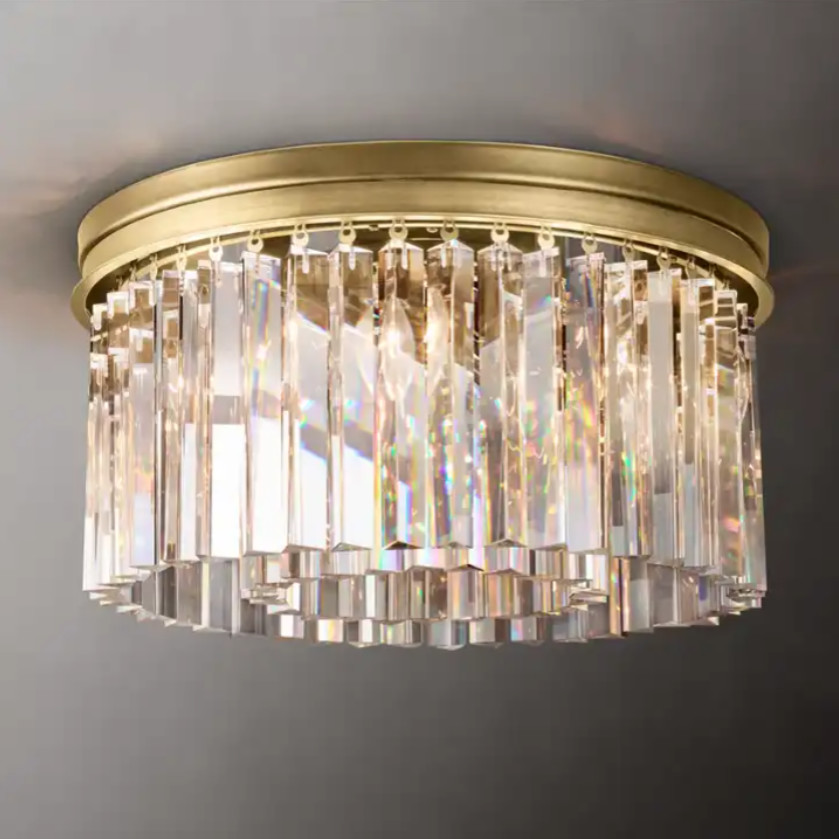 E12 / Candelabra Art Crystal Modern Copper Ceiling Light AC 85V-265V
