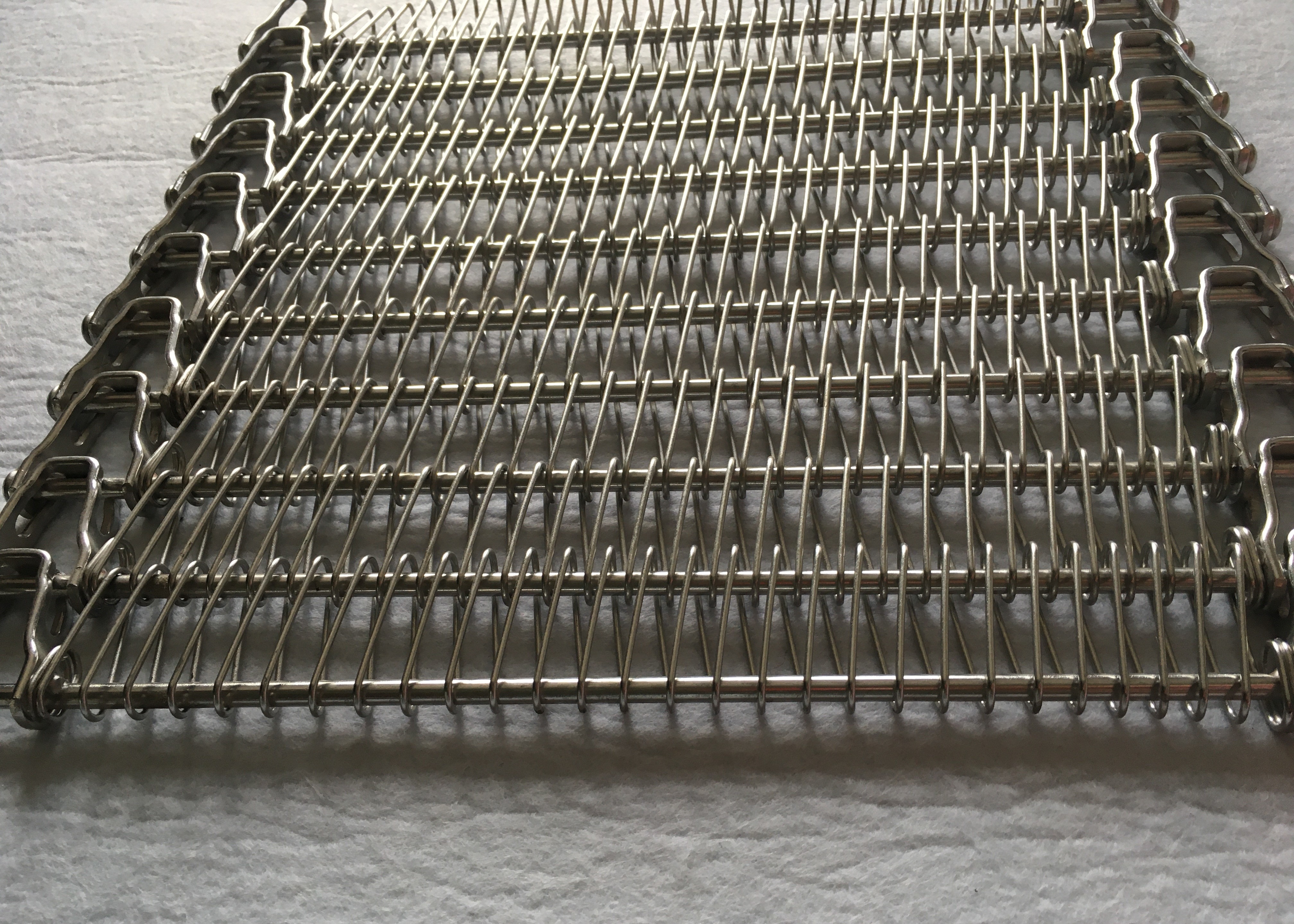 316l Spiral Mesh Belt High Temperature Potato Cleaning Conveyor