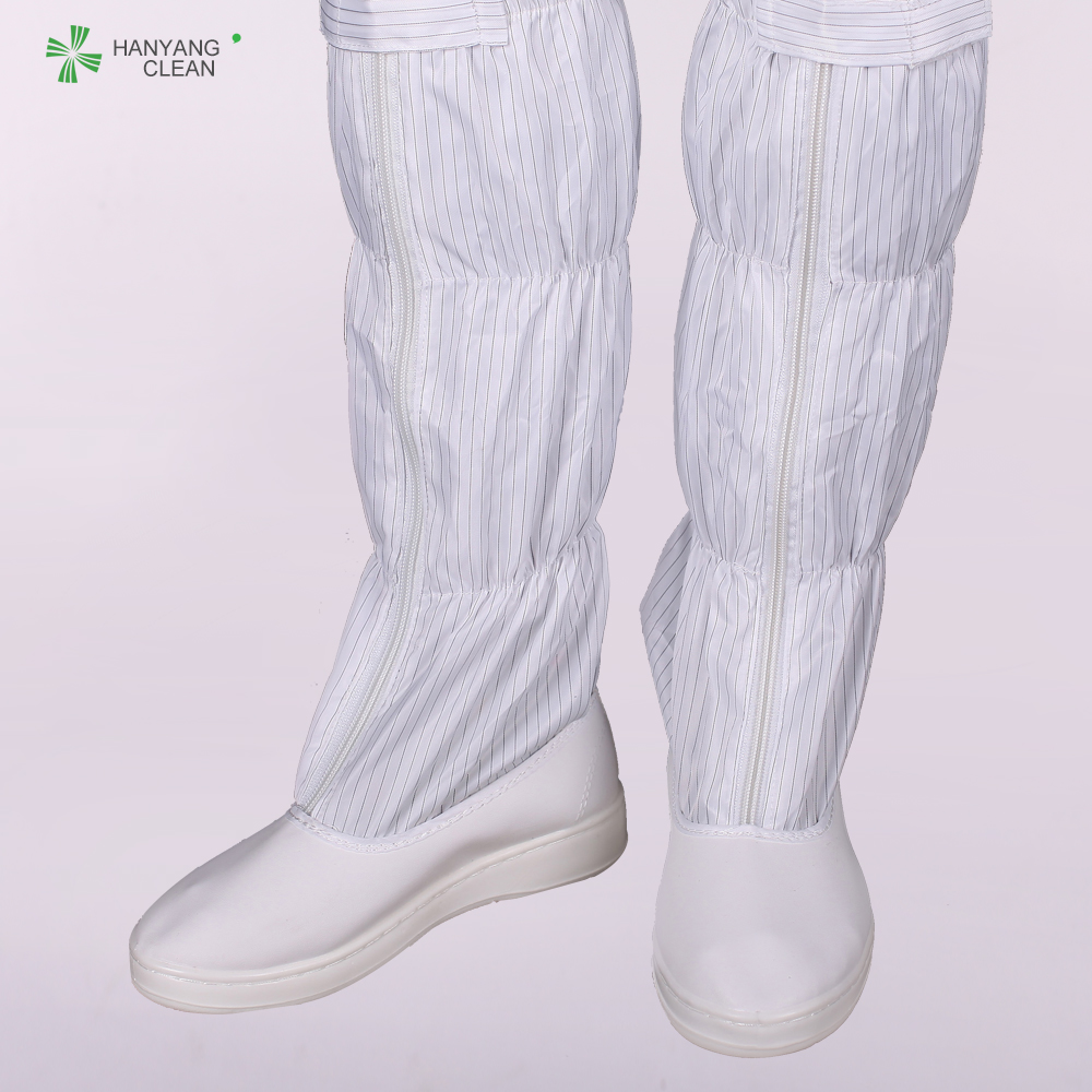 Cleanroom esd stripe grid antistatic Electric boots safety long booties