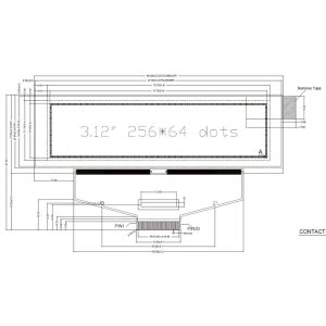 UG-5664ASWEF01 3.12" 256*64 Dots OLED Display Module with SPI/Parallel/I2C