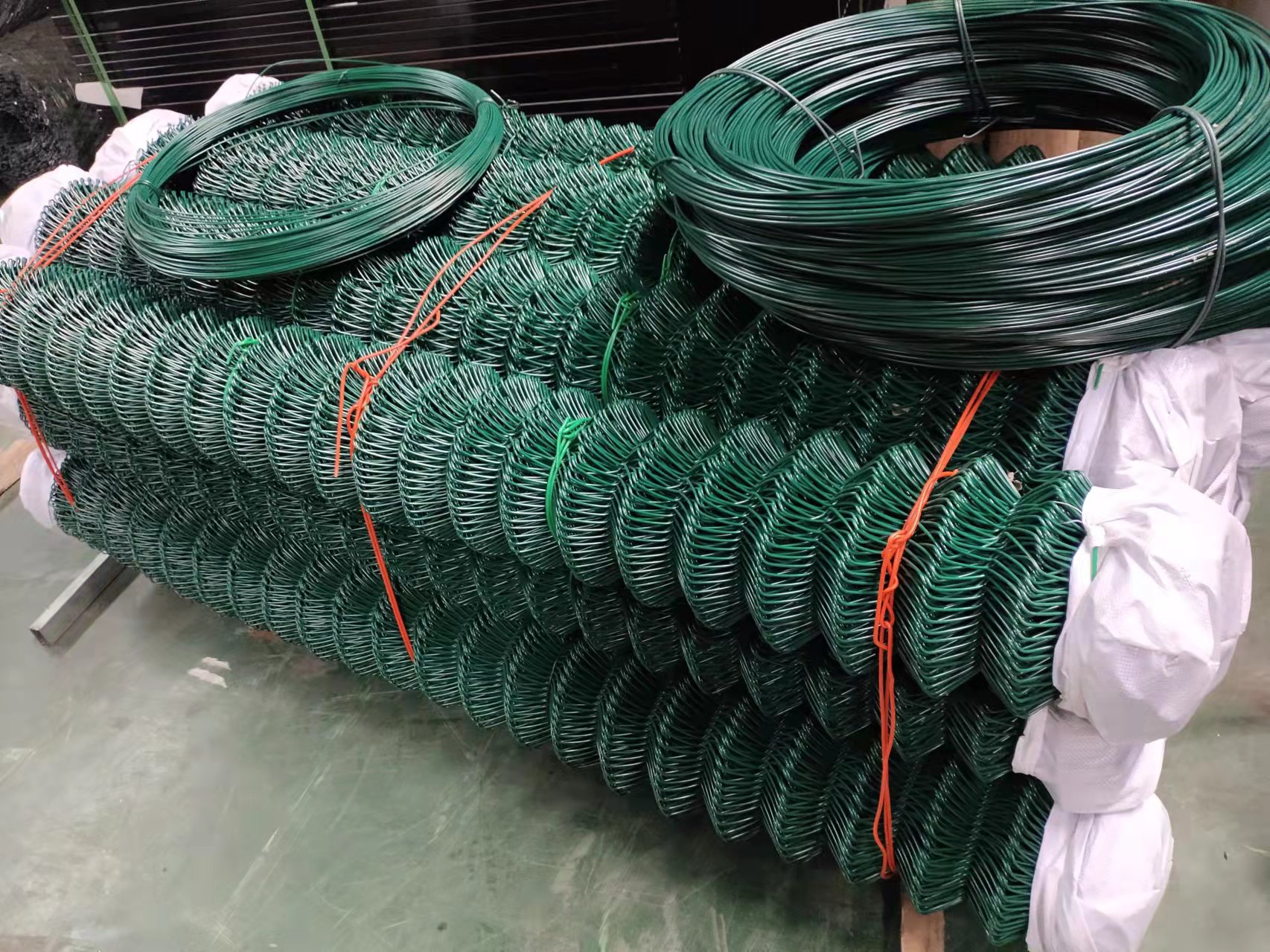 green chain link fence