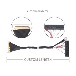 i-PEX20453-230T-02 To DP 30P Lvds Display Connector BLACK PPO HSG AND DP-T G OR