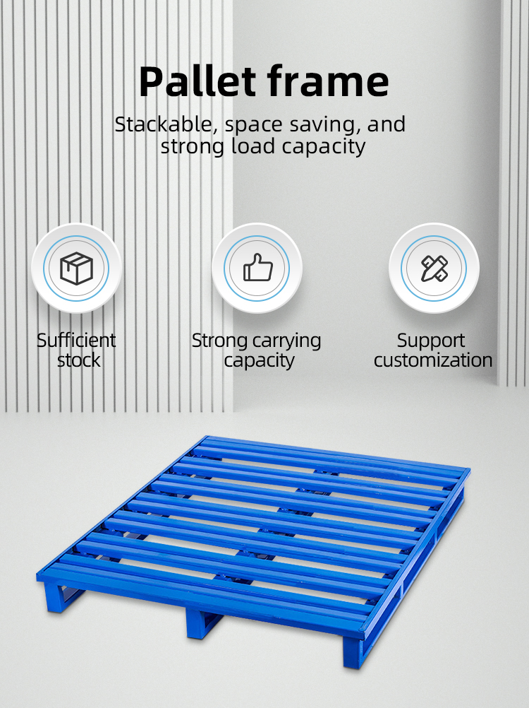 Foldable Steel Pallet Mesh Box Pallet Industrial Stackable Metal Wire Mesh Pallet Cage