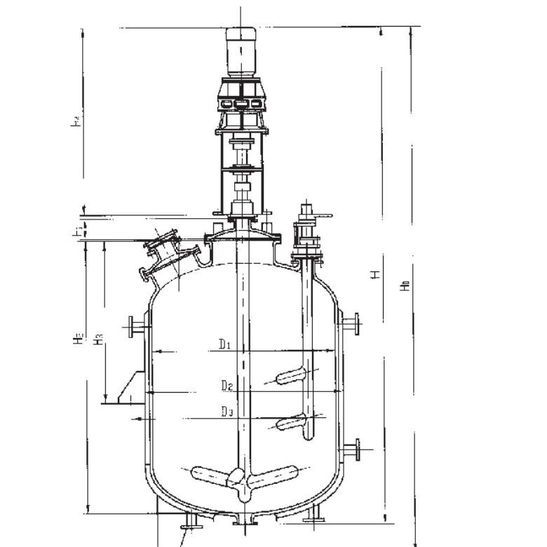 Glass Lined Reactor With High Heat Transfer Efficiency Industrial Equipment