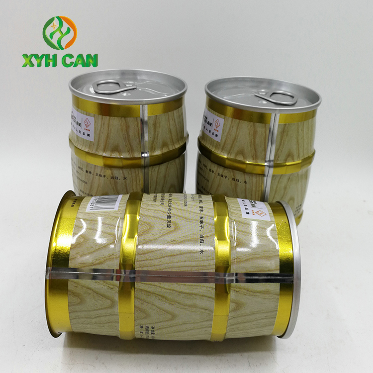 Alcohol Tin Cans Round shape Offset Printing Embossing Tin Boxes for Alcohol Beer