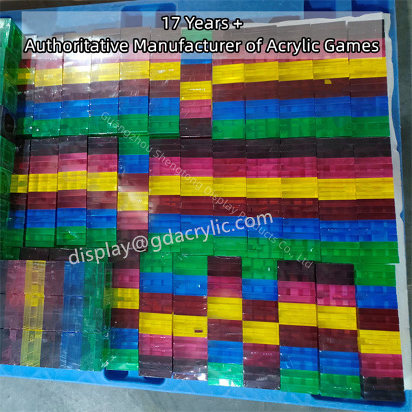 Luxury Colorful Tabletop Game Party Tumbling Tower Blocks Acrylic Tumbling Tower