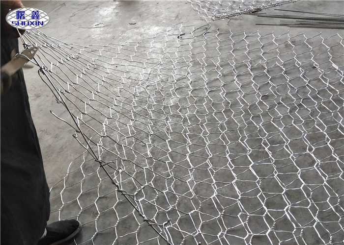Anti - Rust Galvanized Retaining Wall Gabion Cages , Gabion Wall Baskets