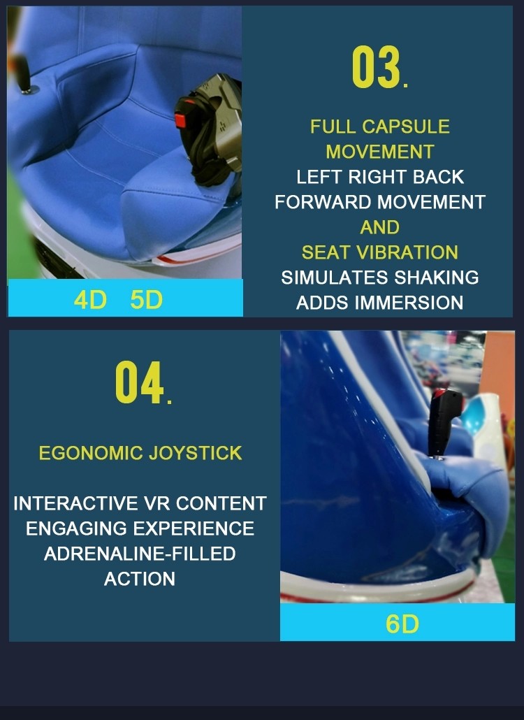 Commercial Virtual Reality Simulator Chair 360 Degree Shooting Machine