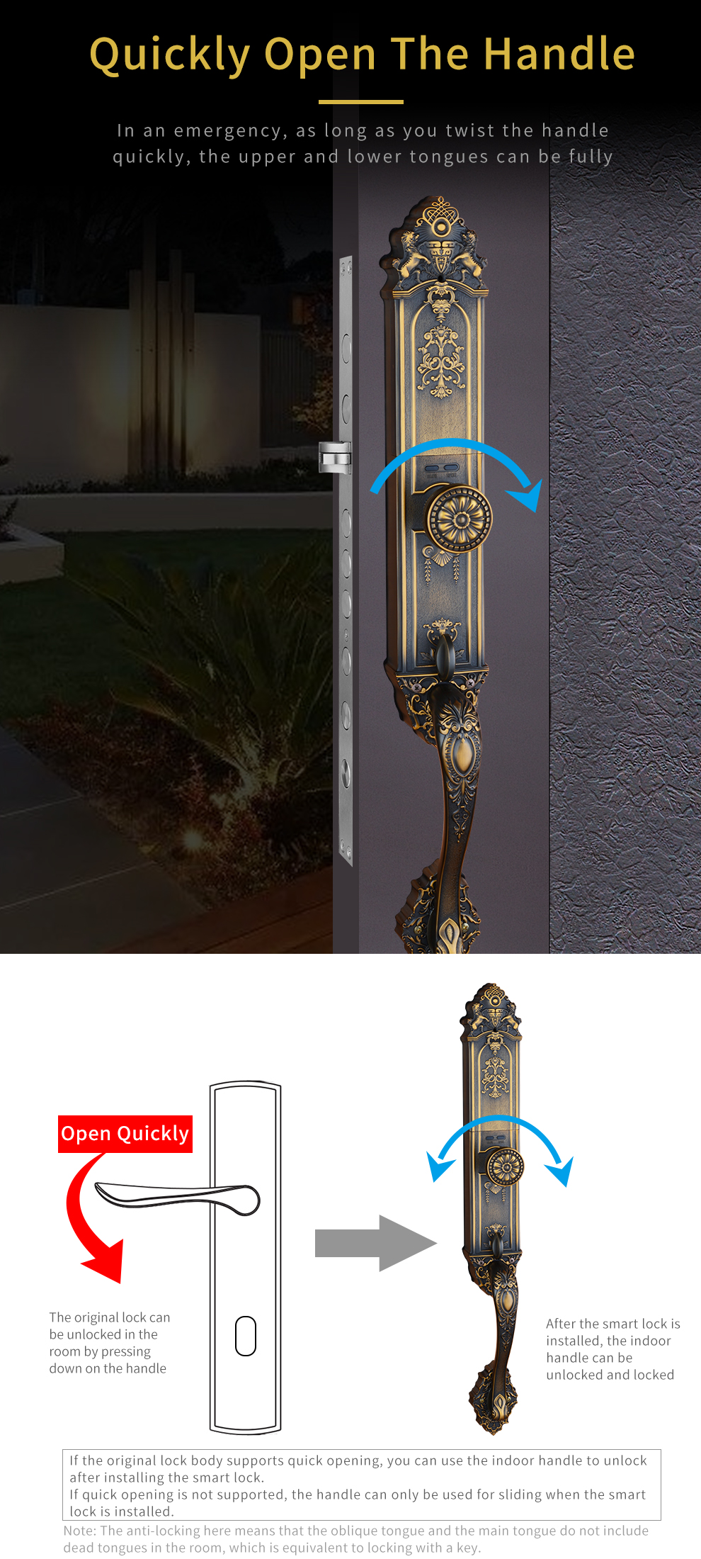 Tuya 7.4V Keyless Deadbolt Lock With Biometric Fingerprint Recognition
