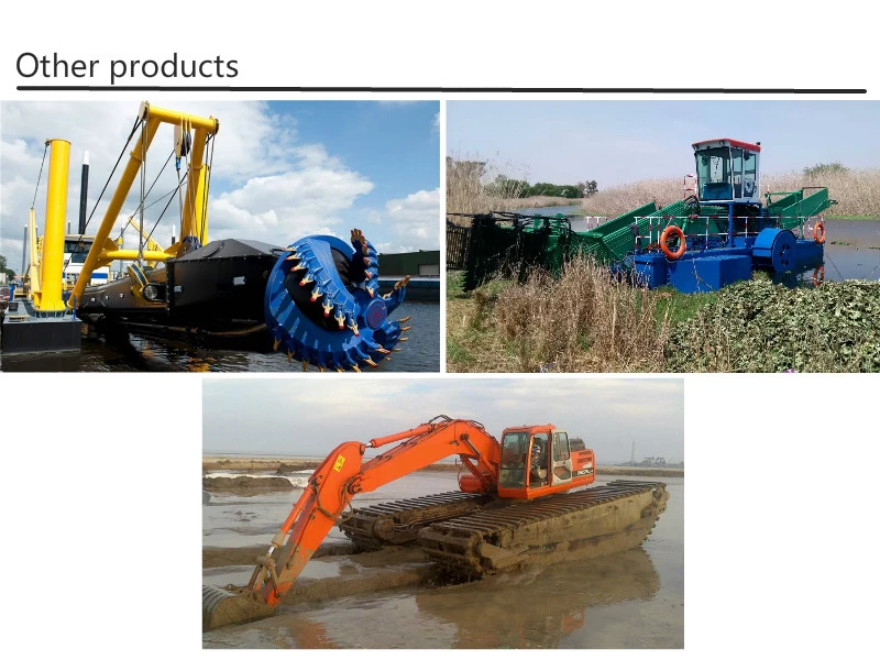 Aquatic reed harvester New Design machine testing of equipment for rives and lakes