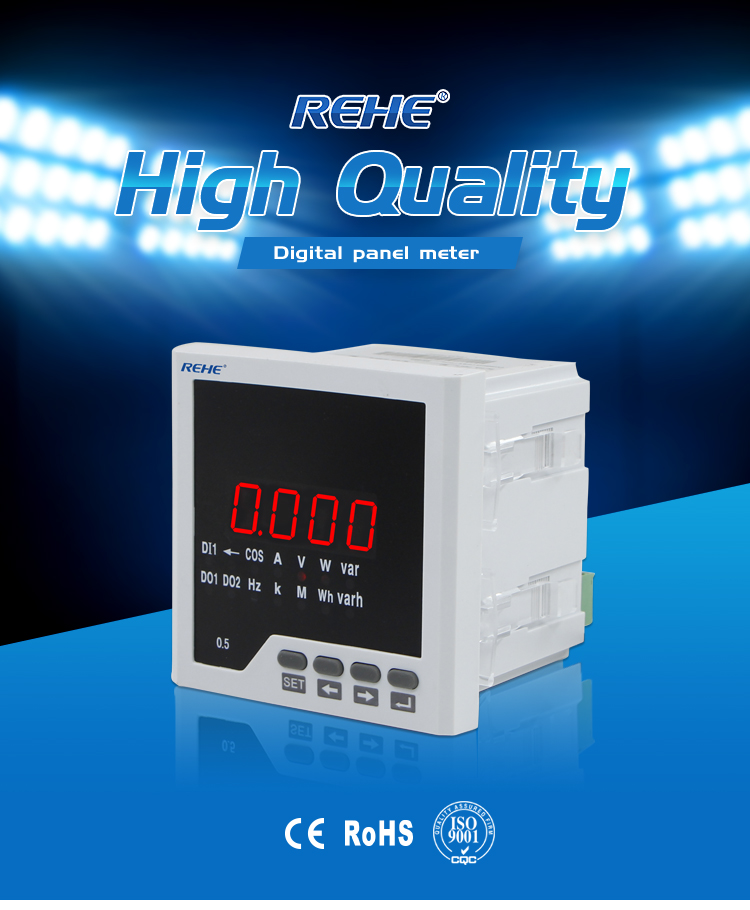 96*96 Single phase Intelligent Digital analog multimeter with RS485