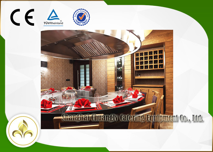 LPG / Pipeline Natural Gas Hibachi Table Grill , Flat Top Hibachi Grill Equipment