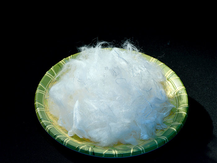 PLA 1.2D 38mm Natural Anti Bacterial Milk Fiber For Yarn