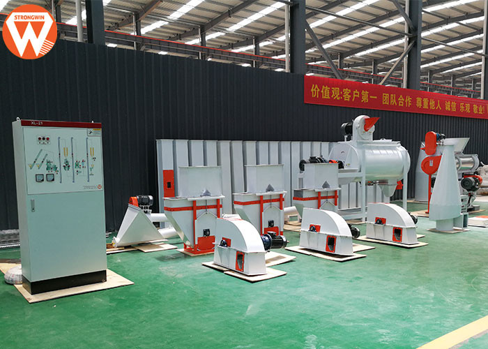 1-2.5 T/H Animal Poultry Pellet Feed Plant For Small Farm Factory Power 50kw