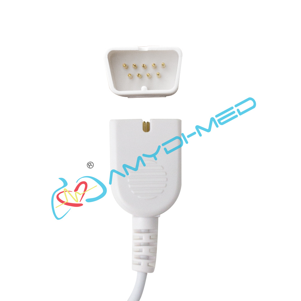 Amydi-med Compatible for NIHON KOHDEN DB9-9P SpO2 Probe 0.9m White Cable Adult Neonatal Sponge Sp02 Sensor Long-lasting