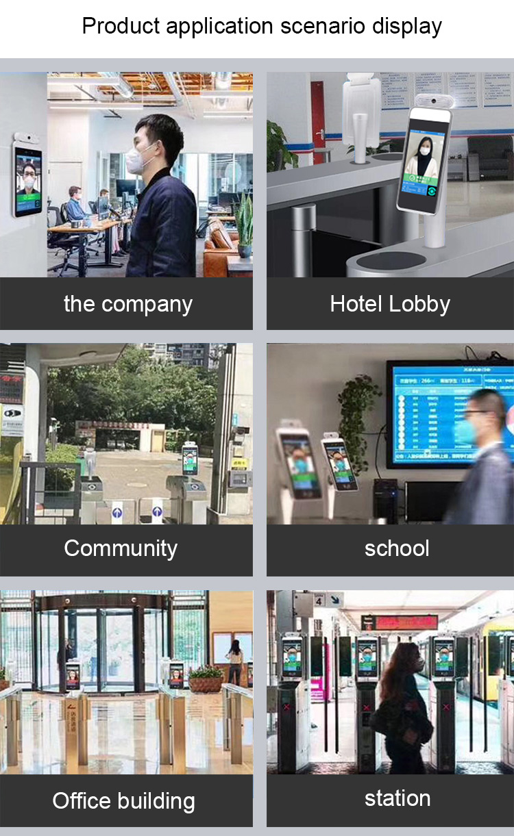 Non-contact Face Recognition Mask Recognition Attendance Record All in One Digital Kiosk With Multi Language