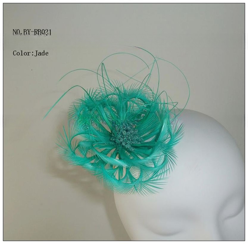 EMS Shipping Spiky Biot Feather Flower Mount with Wire Accessory