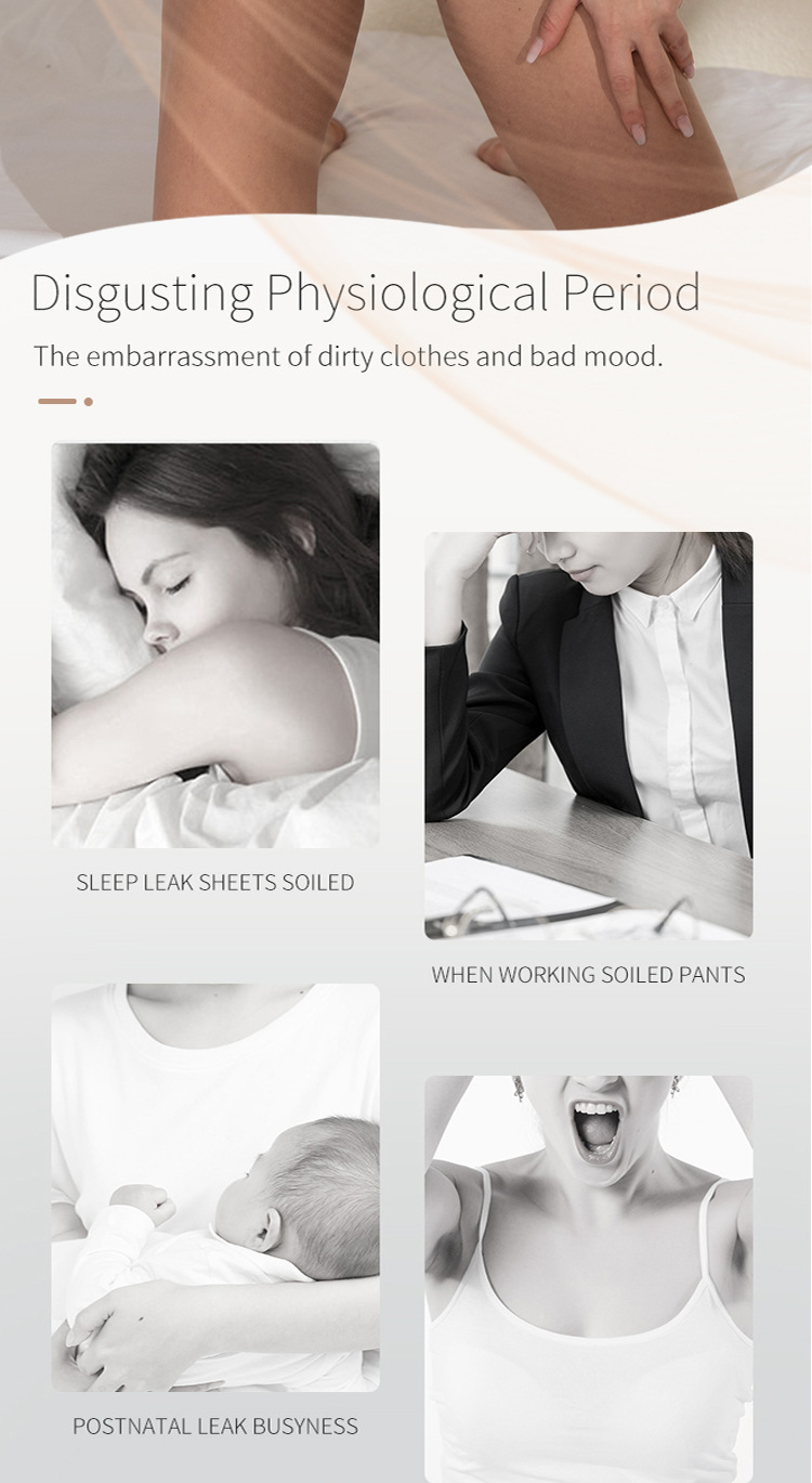 Customized 4 Layers Heavy Absorption Lady Sexy Lace Menstrual Underwear