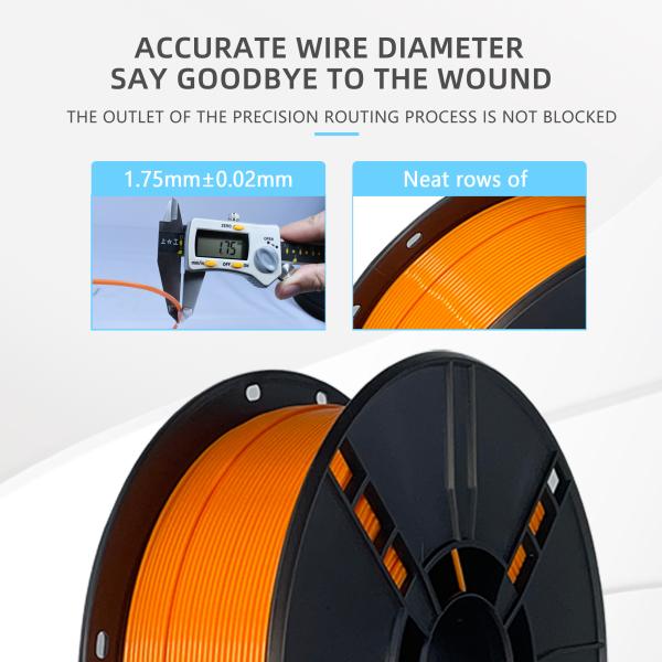 1.75mm 3D Printer Orange PLA Filament With Strong Toughness And Forming