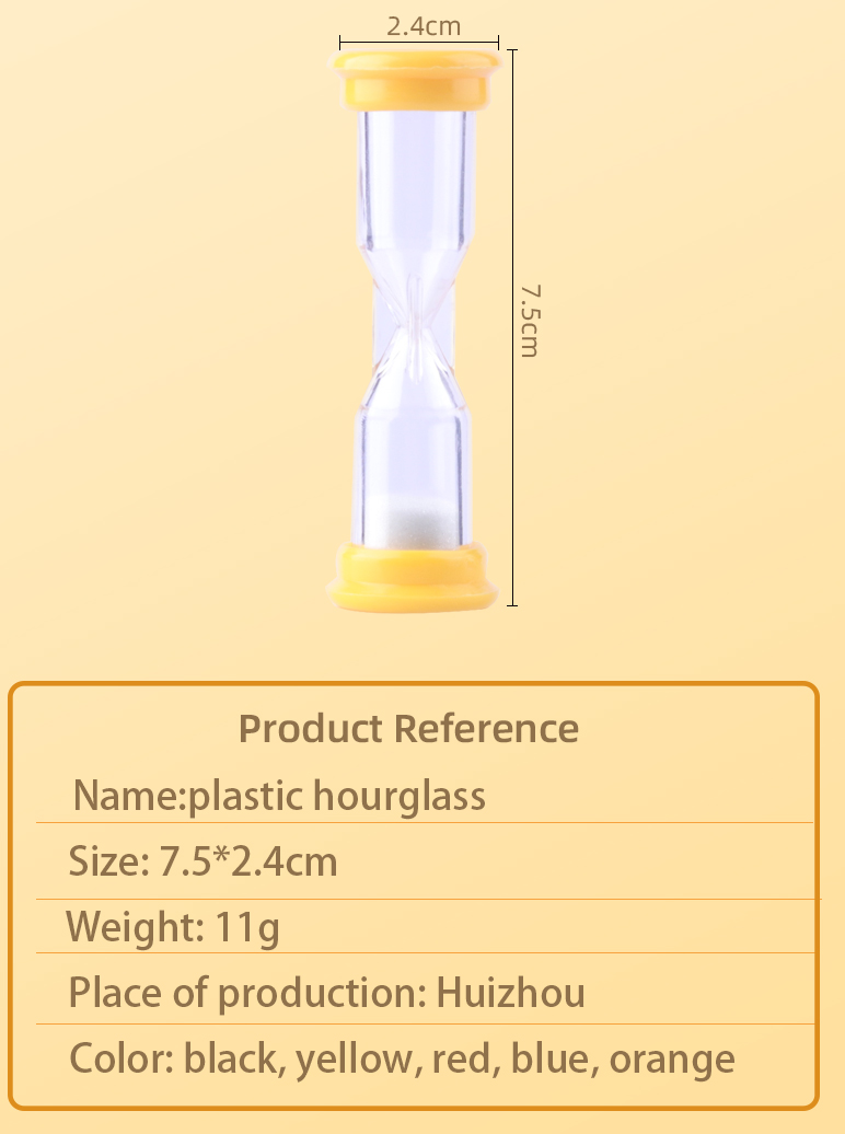 Plastic Decorative Hour Glasses , One Minute Sand Timer Hourglass