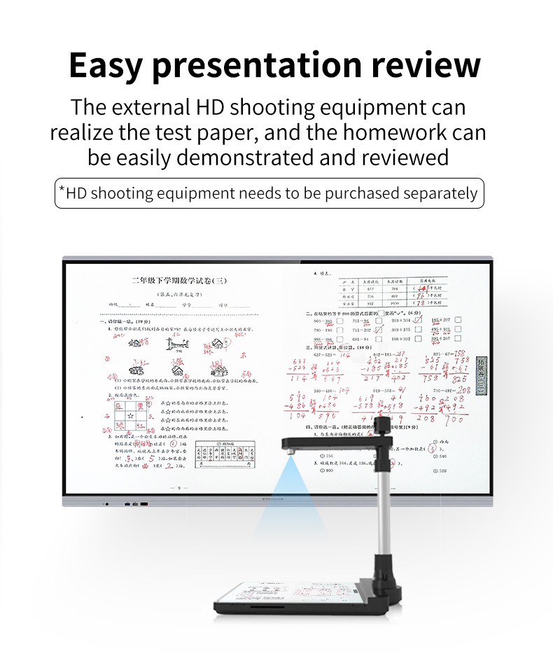 Smooth Handwriting Interactive Electronic Whiteboard Touch All In One Multimedia