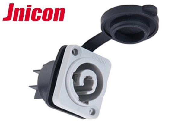 IP65 Gray Female Waterproof LED Connectors , PowerCon Waterproof Aviation