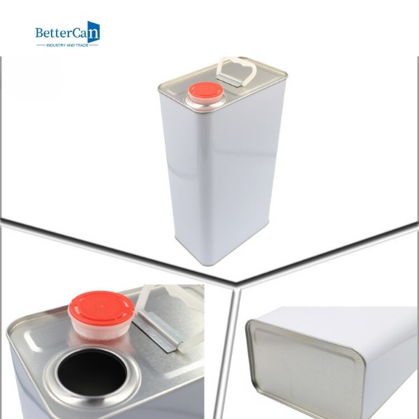 4L Car Paint Tin Leak Proof Rectangular With 42mm Plastic Pull Up Lids