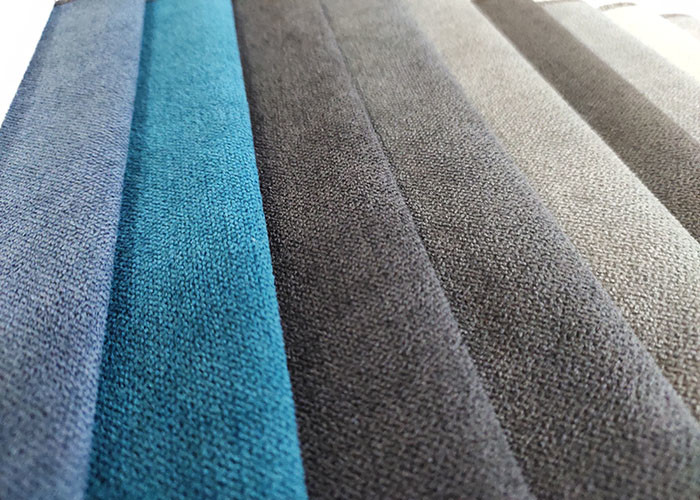 Knitted Plain Sofa Fabric ISO9001 Faux Linen Fabric Polyester
